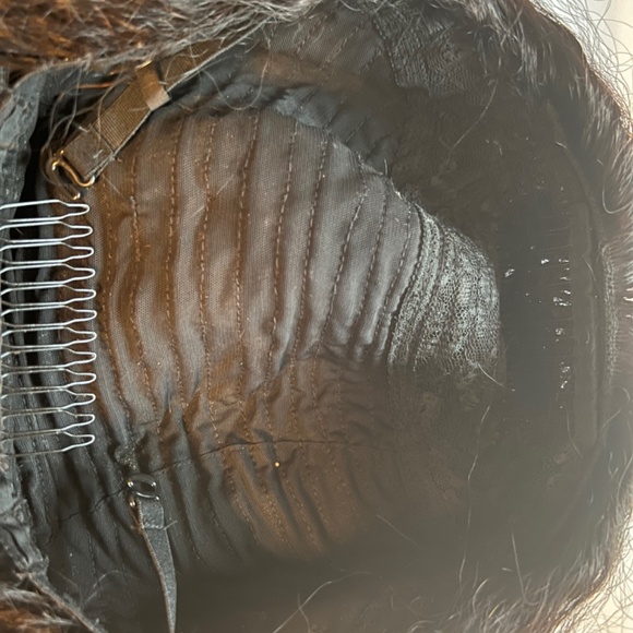 100% Human Hair Kinky Straight 3/4 Wig, 20 inches: - Picture 2 of 5